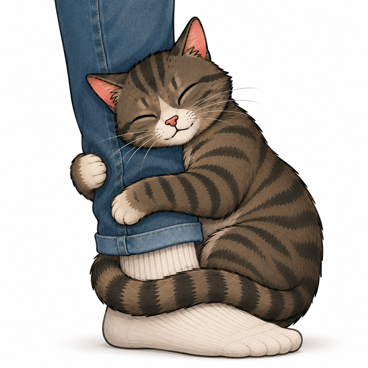 Wrapped around you cats tail