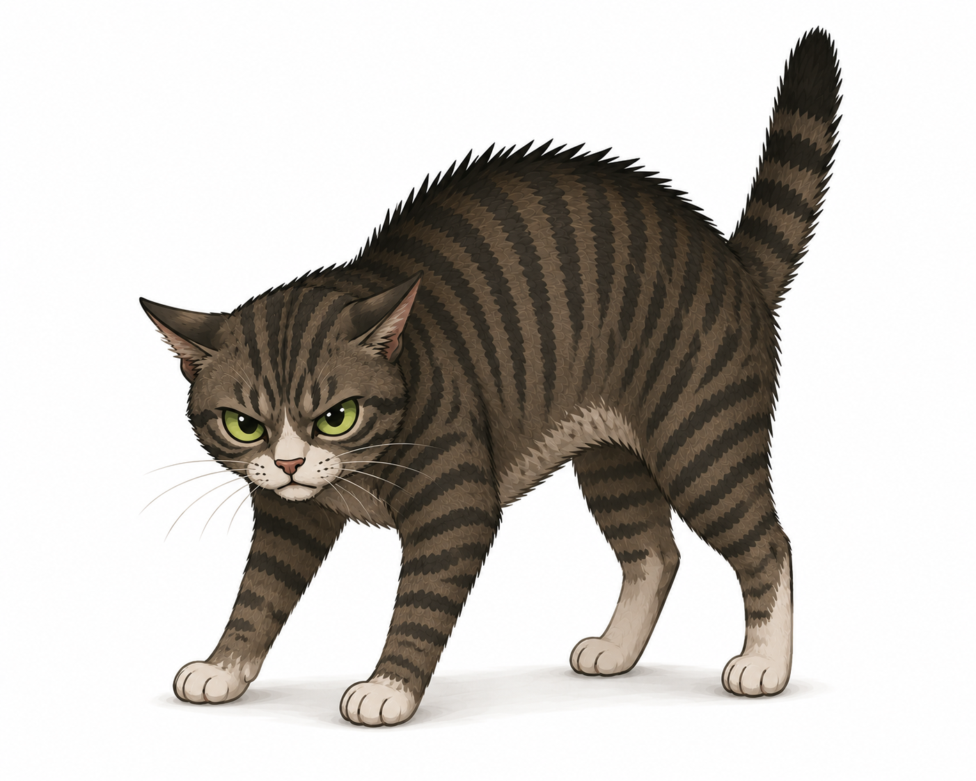 Stiff body + hard cats tail