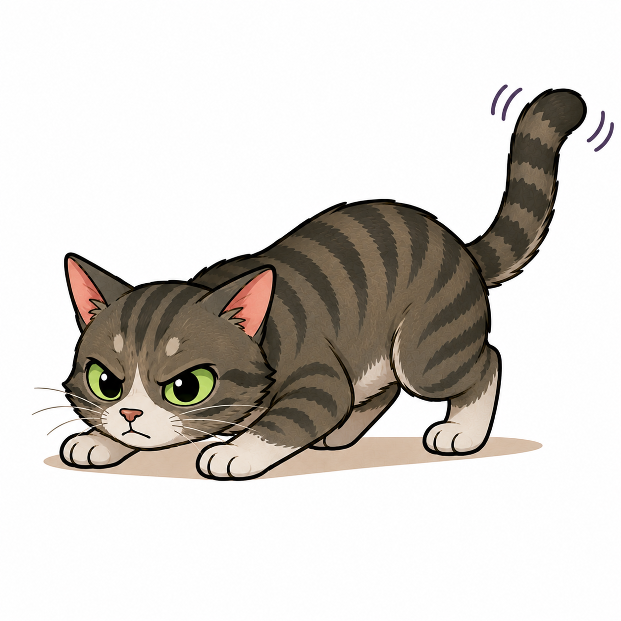 Twitching tip cats tail